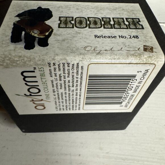 Object d'Art Fine Collectible "KODIAK” Brown Bear # 248 Trinket Pill Box NIB - Picture 5 of 5